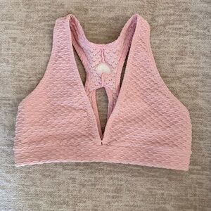 BOOTY BY BRABANTS CROC PALE PINK SPORTS BRA